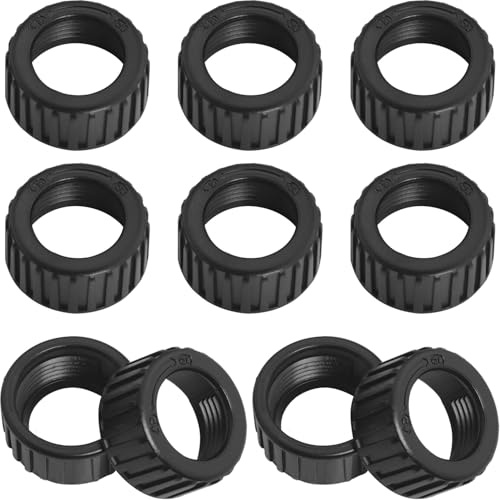 LUORNG 10PCS Ball Joint Fixed Adapter Head Holder Fixed Ring Nut Nut 17mm Universal Screw Nut Lazy Phone Holder Matching Nut Nut Plastic Nut Car Holder Black