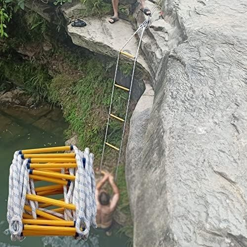 Fire Escape Ladder, Fire Escape Rope Ladder, Fire Escape Rope Ladder Emergency Rescue Ladder Safety Ladder With Carabiners For Balcony Escape
