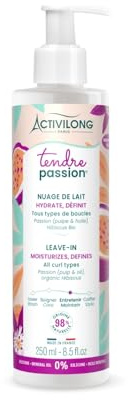 ACTIVILONG - Nuage de Lait Tendre Passion - Cheveux Ondulés, Bouclés, Frisés et Crépus - 98% d'ingrédients d'origine naturelle - Sans Silicone - Sans Huile Minérale - Made in France - 250 ml