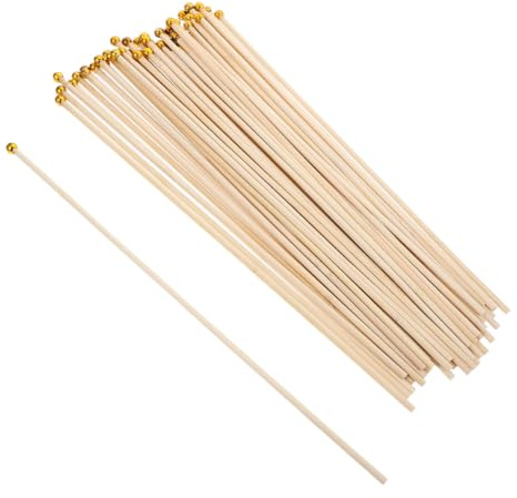 BAZEITFLOW 100 pezzi Aste per Bandiere in Bambù Bastoni Decorativi per Bandiere da Mano e da Te Struttura Stabile e Versatile per e Pubblicità