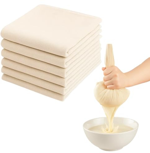 GYTFOG 6PCS Cheese Cloth for Cooking, Cheesecloth for Straining Liquids, 19.69 * 19.69Inch Reusable Cotton Filter Cloths, Perfect for Cheese Making, Wrapping Food, DIY Projects, Cooking, Butter