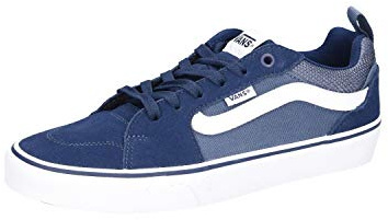 Vans - Baskets basses avec des lacets plats Vans bleues