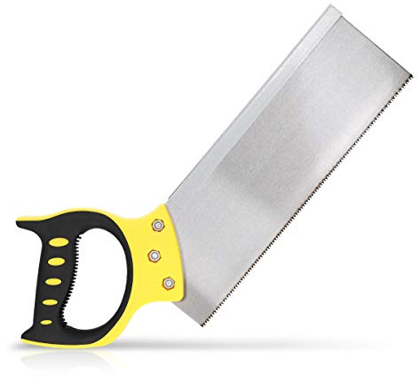 Navaris Sega a Mano per Legno in Acciaio - Seghetto da Falegname 45cm - Segaccio da Giardino Impugnatura Ergonomica - per Legna Truciolato PVC