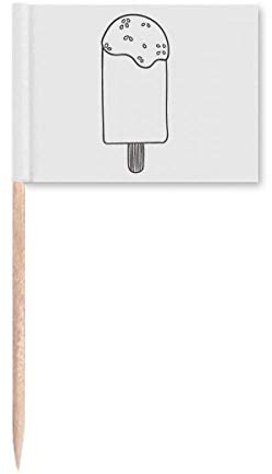 Black Outline - Palillos de helado de sésamo para decoración de fiestas
