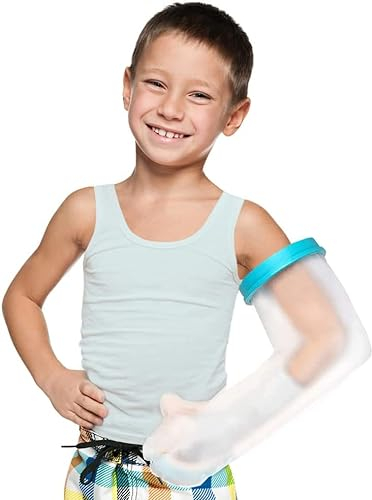 Fasola Protezione Braccio Impermeabile Per Bambini, Copertura Gesso Braccio Bambino Per Braccio Rotto, Mano, Ferita del Palmo, Ustioni, Tenere Asciutte le Ferite e le Bende Durante il Bagno