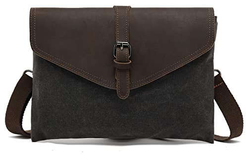 FANDARE Retro Handgelenk Segeltuch Unterarmtasche Umhängetasche Herren Aktentasche Brieftasche Handgelenktasche Handtasche Schultertasche Männer Reise Arbeit Outdoor Schulranzen