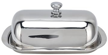 Butterdose aus Edelstahl, Butterdose Silber Mehrzweck-Käsebehälter Klassische mit Deckel für Küche, Hotel