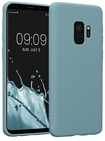 kwmobile Hülle kompatibel mit Samsung Galaxy S9 Hülle - weiches TPU Silikon Case - Cover geeignet für kabelloses Laden - Arctic Night