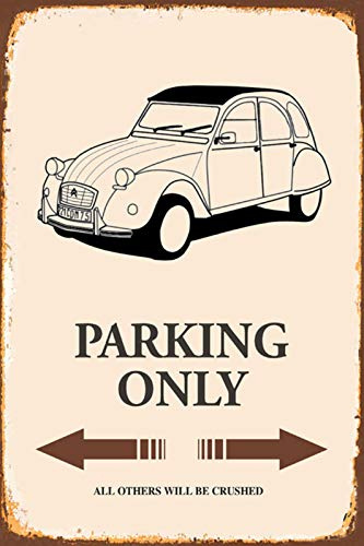 AGDeko® Blechschild 20x30cm Ente 2CV parking only Auto Parkplatz Schild