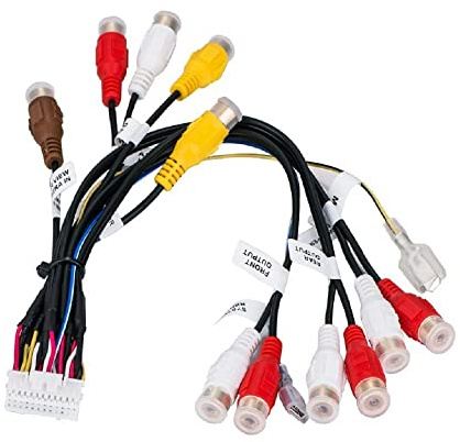 Câble adaptateur audio vidéo RCA 24 broches Baceyong Compatible avec Pioneer AVIC-F900BT & AVIC-F90BT, lecteur d'autoradio remplacer les accessoires