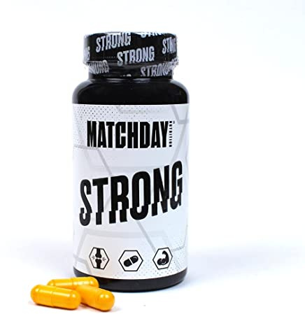 Matchday Nutrition STRONG I Für Muskeln & Gelenke I Speziell für Fußballer I Pflanzenextrakte & Vitamine I 90 Kapseln (30 Portionen)