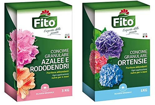 Fito Azalee RODODENDRI GRANULARE & Concime granulare Ortensie Azalee e Rododendri, Verde, 14x6x25 cm, X210704