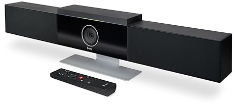 Poly Studio 4K USB-videokonferenssystem (Polycom) – kamera, mikrofon och högtalarlist för små och medelstora konferensrum – presentatörspårning, bullerblock AI, autoframing, team/zoomcertifierad