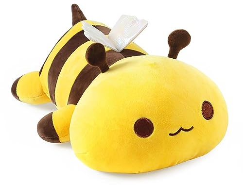 Onsoyours Cute Bee Plushies, Soft Stuffed Animal Honey Bee Plush Toy Pillow for Kids (Yellow, 19)