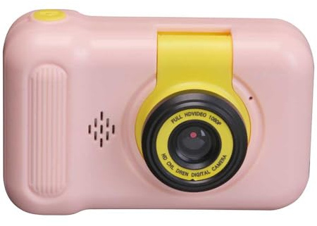 Denver KCA-1351RO Rose Kinderkamera - 40 MP, Flip-Objektiv für Selfies, Eingebaute Spiele, 2.4-Zoll IPS Display, Robustes Design für Kinder, Rosa | Flip-Objektiv für Selfies, Eingebaute Spiele, Robustes Design für Kinder
