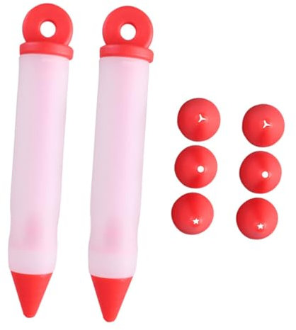 FUNOMOCYA 2sätze Silikon Dekorationsstifte Für Kuchen Marmelade Kekse DIY Backen Mit Schreibstift Für Desserts Einfache Reinigung Und Bedienung