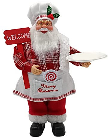 LXJLXD Weihnachtsmann-Figuren, 30,5 cm, Frohe Weihnachten, Dekoration, Schreibtisch-Ornamente, Weihnachtsmann für Tischdekoration