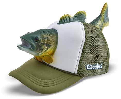 Coddies Bass Fish Hat - Hilarious Novelty Fishing Hat, Perfect Gag Gift for Anglers, Dads & Fish Enthusiasts