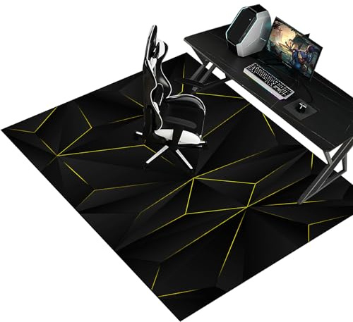 Bodenschutzmatten für bürostühle | unterlage schreibtischstuhl | 90 x 160 cm Gaming Teppich Stuhlunterlage | Schutzmatte für Teppichböden | Bürostuhl Matte für Stühle, Parkett, Hartböden, Fliesen