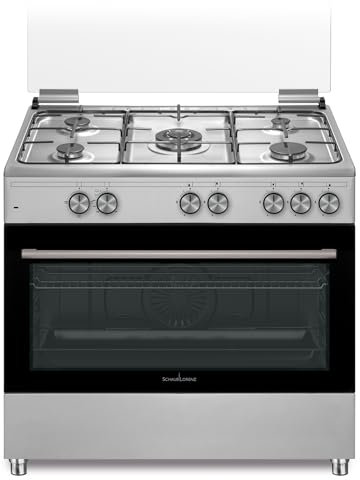CUCINA 90x60 INOX TUTTOF. GAS VENTIL.+GRILL ELET. 5 F. A SLORENZ