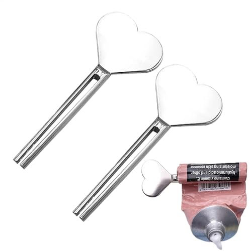 2Pcs Toothpaste Tube Squeezer Key, Stainless Steel Tube Squeezer Tool, Toothpaste Squeezer Key, Useful and Practical Toothpaste Roller Tube Wringer, Save Toothpaste, Creams, Paint, Cosmetic, Hair Dye