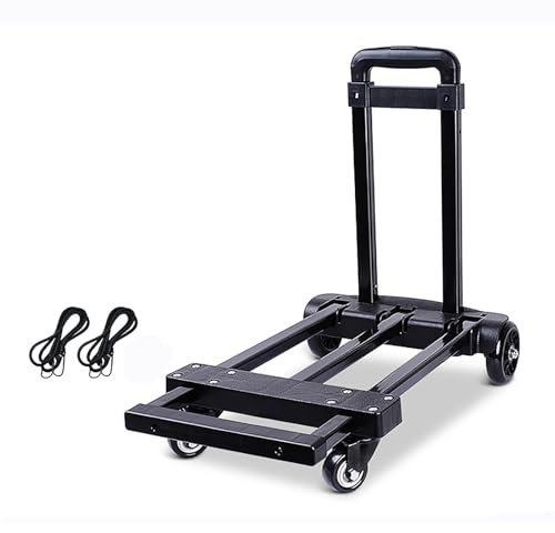 Luggage Sack Trolley,Lightweight Hand Truck,Rolling Trolley Cart,Folding Transport Cart with Expandable Handle and Base Plate
