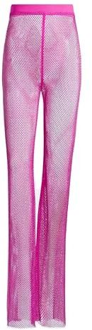 adidas Womens x Ivy Park Crystal Mesh Cover Up Trousers Pink 10