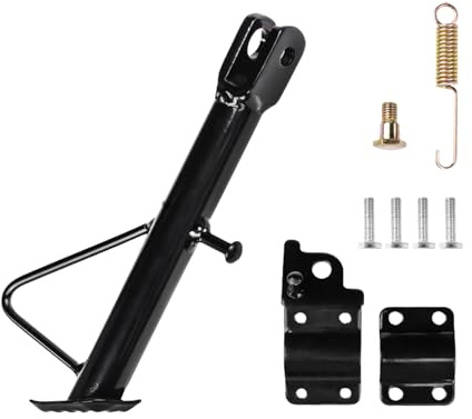 NVOQILIN Cavalletto di ricambio per moto, 14-24 cm, con accessori di montaggio, per la maggior parte degli scooter, rivestimento anti ossidazione