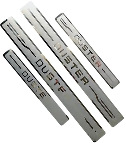 Jeu De 4 Protecteurs De Seuil en Acier Inoxydable pour Dacia Duster III 2020-2025, Plaques De Marchepied Robustes, Finition Brossée Anti-Rayures -Facile à Installer,A-Normal
