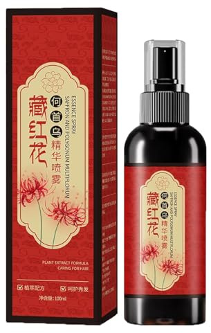 Safran- und Polygonum Multiflorum Serumspray mit Kräuterextrakten. Haarserum mildert Trockenheit und Frizz und verleiht dem Haar Glanz. Für alle Haartypen.