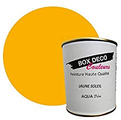 BOX DECO COLORES - Pintura de pared acrílica con aspecto mate (750 ml, color amarillo sol)