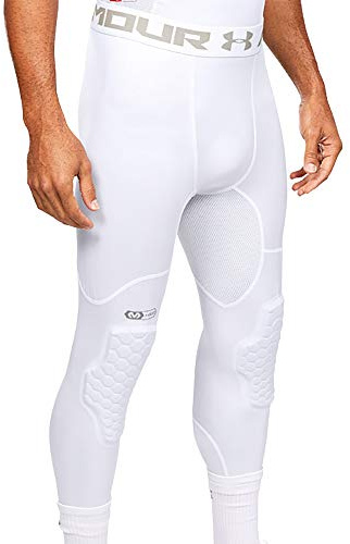 Under Armour Herren Gameday Armour Baskeball Pad Tight, Weiß, Large
