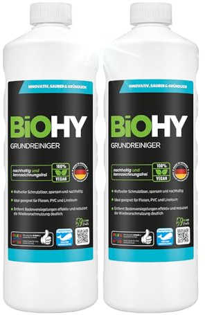 BiOHY Nettoyant de base (2 x 1l Bouteille) | Élimine les incrustations tenaces et les anciens films de soin - Nettoie en douceur toutes les surfaces (Grundreiniger)