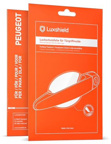 Luxshield Auto Türgriff Schutzfolie Griffmulde für Peugeot 208 II I 2019-2026 - Kratzschutz, Lackschutzfolie - Transparent glänzend