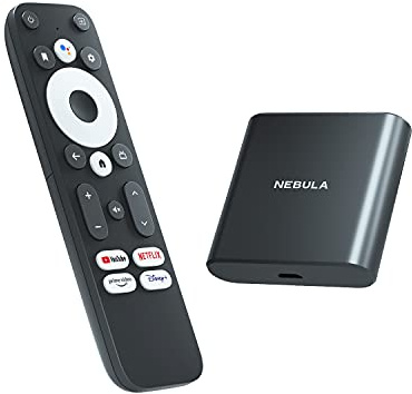 NEBULA 4K Streaming Dongle with HDR, Android TV Box, 7000+ Apps, Compatible with Google Assistant and Chromecast, Supports Dolby Digital Plus, Plug-In Smart TV with 2GB RAM and 8GB ROM Storage