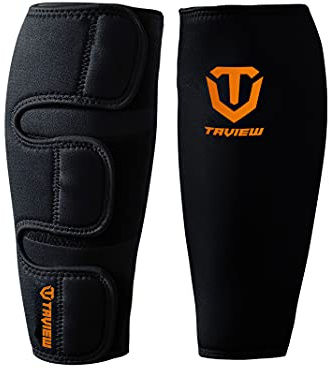 TAVIEW Tyngdlyftning, skenben, stödstöd, 5 mm tjock neopren för EasyWear Deadlift Shin Guards, träningsbyxor och tights, ultimat benskydd
