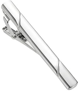 Minimalist Metal Tie Clips for Men Tie Bar Clip Necktie Pinch Clip Clasp Clamp for Business Wedding Party Casual or Formal Occasions(Silver)
