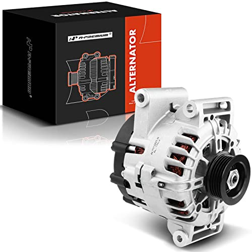 A-Premium Alternator Compatible with Chevrolet Chevy Equinox 2010-2017 & GMC Terrain 2010-2017 & Buick Regal 2012 2015-2017, L4 2.4L, 12V 120A CW 5-Groove Pulley, Replace# 13500315, 13588328, TG12C067