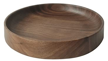 SUNESA Charola de Servicio Bandeja Redonda Bandeja de Madera Bandeja de Servir Perfecto for Mesa de café con Restaurante Sirviendo Comida decoración de la casa Bandeja Decorativa (Size : A)