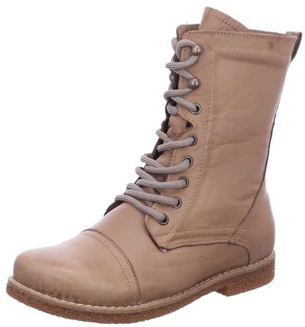 Andrea Conti Damen Stiefelette Schnürboot Leder 0348760 | Lederstiefelette mit Wechselfußbett Reißverschluss und Schnürung