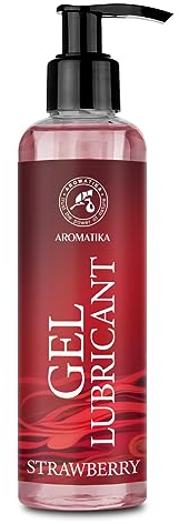 Gleitgel 200 ml - Gel-Mittel auf Wasserbasis - Erdbeeraroma - Strawberry Feuchtigkeitsgel - Gleitmittel für Frauen und Männer - Lubricant für Angenehme Empfindungen - Zur Entspannung