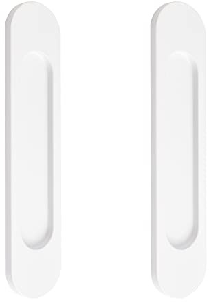 MOROBOR Selbstklebende ovale Schiebetürgriffe, 18 cm, 2 Stück, warmweiße Aluminiumlegierung, bündig, stanzfreier Griff für Schiebetüren, Fenster, Schränke