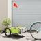 LAPOOH Fahrradanhänger Grün Oxford-Gewebe und Eisen, Fahrrad Anhänger, Lastenanhänger, Handwagen, Fahrrad-lastenanhänger, Lastenfahrrad 94172