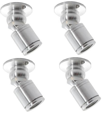 yeerockal 4 Mini Spots en Saillie Spots de Plafond Orientables Base LED Ø 20 mm Petits Spots de plafond Blanc Chaud avec Transformateur