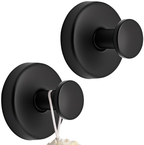 lafo 2 Stück Roha Saugnapf Haken, Handtuchhalter Saugnapf Extra Stark, Saugnapfhaken, Schwarze Saughaken Extra Stark(Klassisch und elegant, stück, 2)