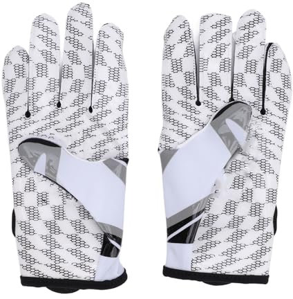 Keenso Silikon-Fußballhandschuhe für, rutschfeste, Atmungsaktive Mesh-Sport-Trainingshandschuhe mit Verstellbarem Handgelenk für Fußball, Baseball (YL)
