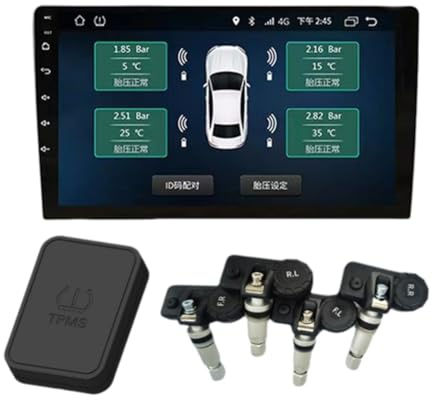 Joselin Smart USB Android Kabelloses TPMS Reifendruckkontrollsystem 5V für Navigation Autoradio Display Alarm Intern