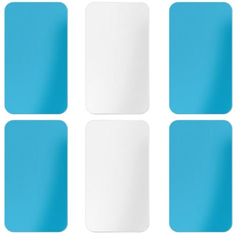 Gosknor 6pz Strisce Adesive in Metallo per Luci Magnetiche Sottopensile, Piastra Adesiva in Metallo Strisce Adesive Magnetiche Sottopensile per Luci LED Magnetiche e Luci Sottobanco