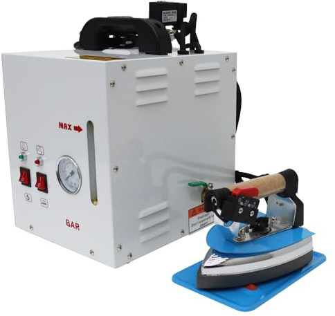 PreAsion 110V 1600W Industrial Steam Ironing Station - 4L Boiler, 900W Iron Head, Professional for Clothing Stores, Laundries & Factories​