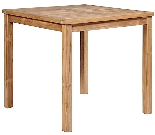 Jiangboyue-44996 Table de jardin en teck massif 80 x 80 x 77 cm